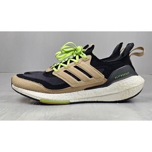 Adidas Ultraboost 21 Sneakers Mens 10 Core Black Beige CORDUROY Shoes‎ GX5254